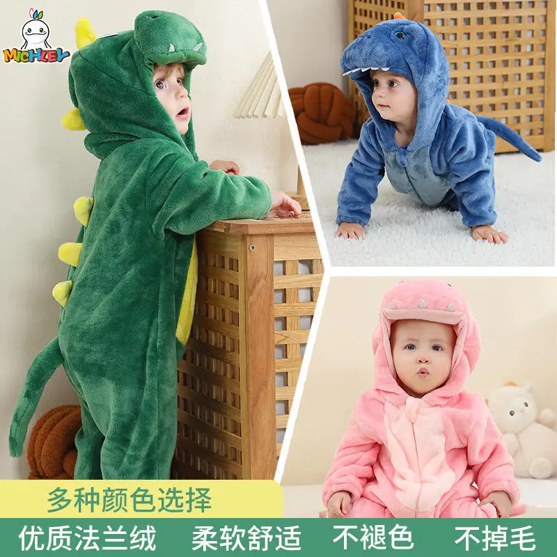 Kids Dinosaur Pajamas Winter Warm Thick Animal Onesie Costume for Baby Boys Girls Toddler Hooded Footed Pajamas Set Homewear
Kids Dinosaur Pajamas Winter Warm Thick Animal Onesie Costume for Baby Boys Girls Toddler Hooded Footed Pajamas Set Homewear