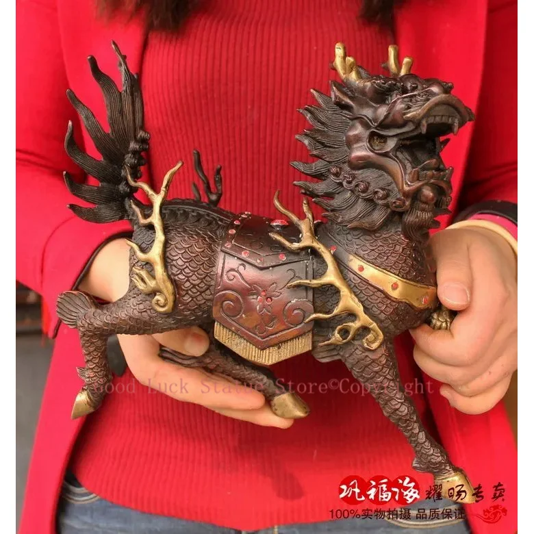 TOP GOOD home LIVING ROOM protective- Talisman House Protection Money Drawing Kylin bronze statue sculpture Decoration
TOP GOOD home LIVING ROOM protective- Talisman House Protection Money Drawing Kylin bronze statue sculpture Decoration