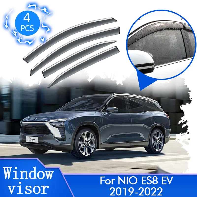4x оконные козырьки для NIO ES8 EV 2019 2020 2021 2022, автомобильный боковой солнцезащитный тент, дефлекторы, накладка, протектор, аксессуары для лобового стекла
4x оконные козырьки для NIO ES8 EV 2019 2020 2021 2022, автомобильный боковой солнцезащитный тент, дефлекторы, накладка, протектор, аксессуары для лобового стекла