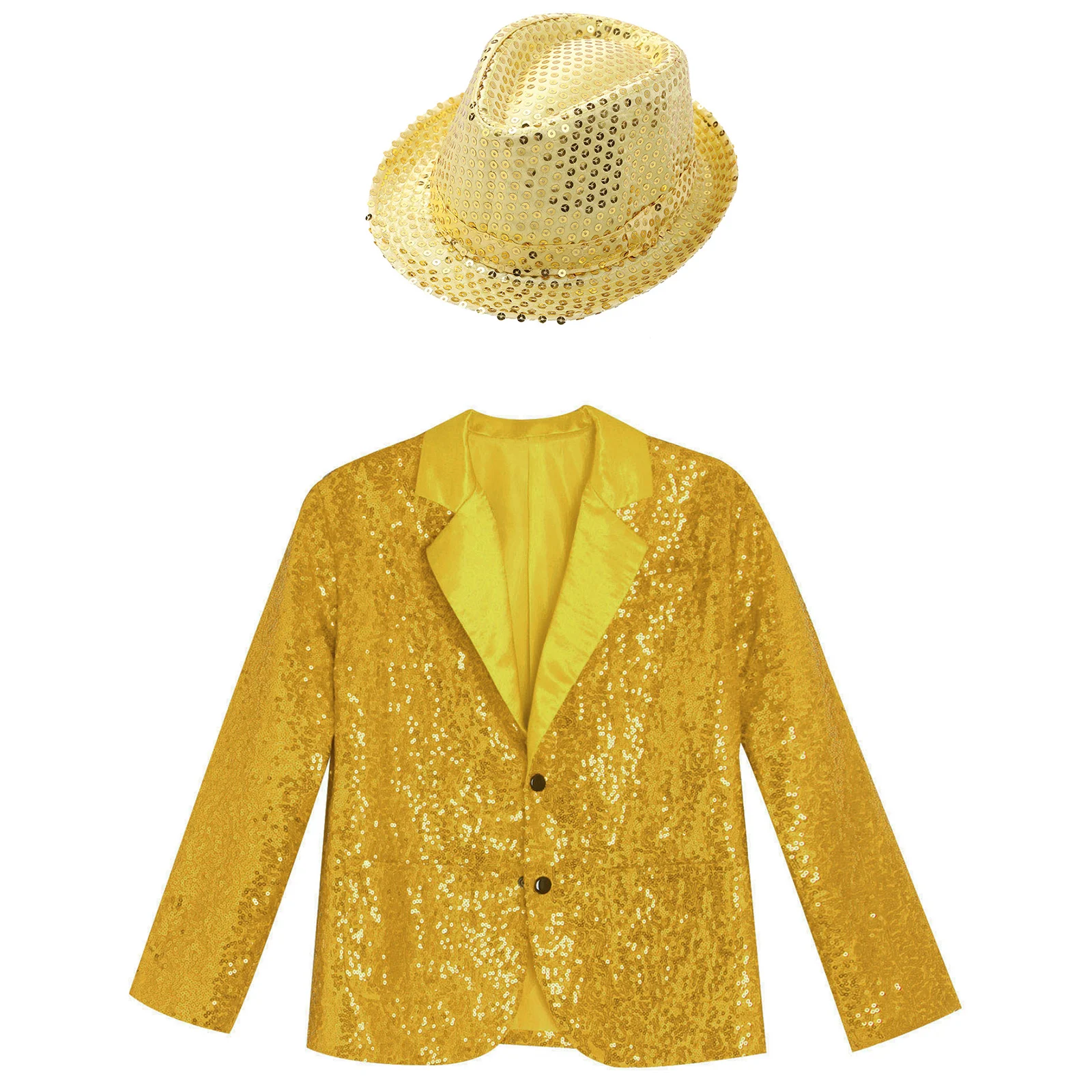 Kids Girls Stylish Hip-hop Jazz Dance Competition Outfits Set Long Sleeve Sparkly Sequins Blazer Jacket with Hat for Dance Show
Kids Girls Stylish Hip-hop Jazz Dance Competition Outfits Set Long Sleeve Sparkly Sequins Blazer Jacket with Hat for Dance Show