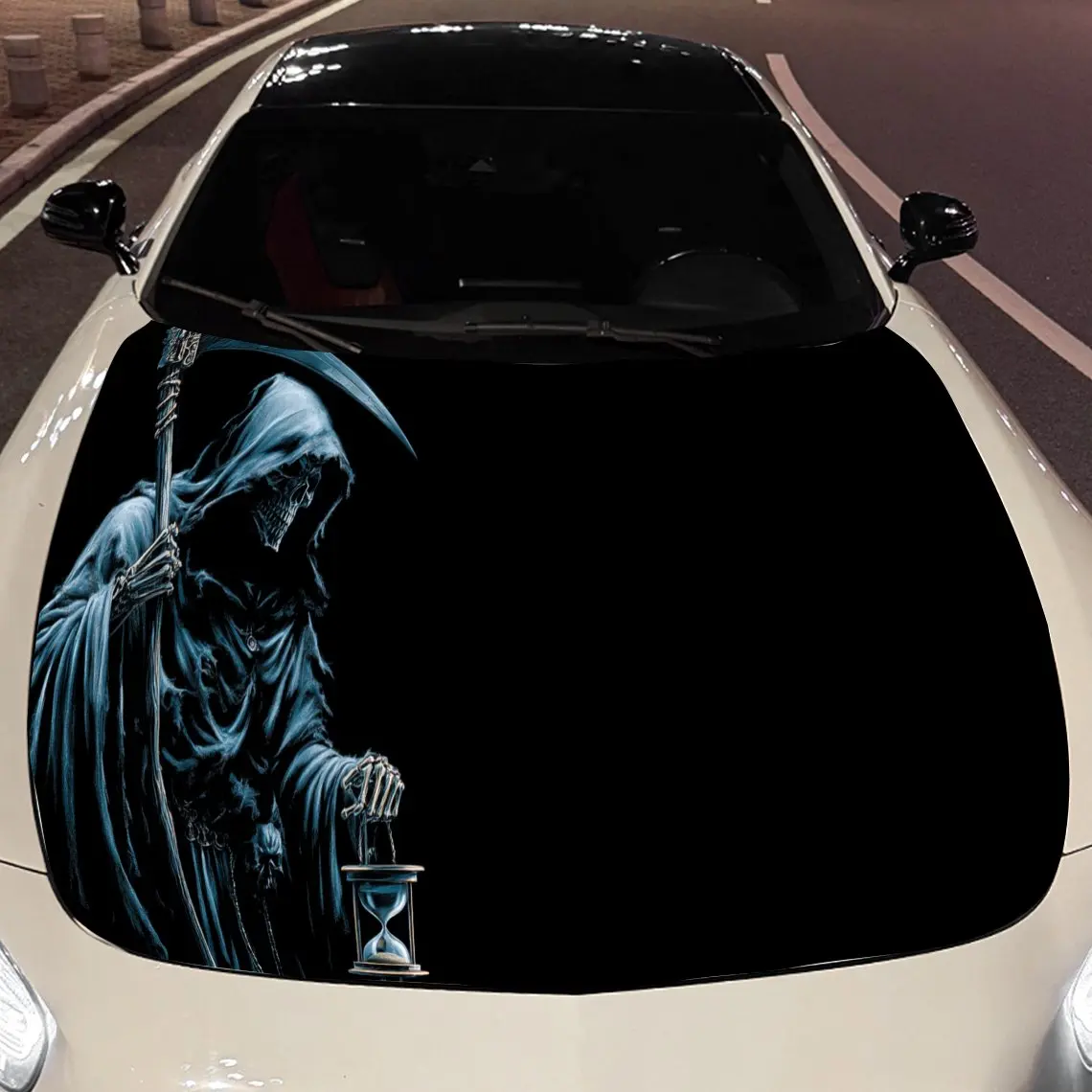 Grim Reaper with Lantern Car Engine Hood Sticker, Auto Vinyl Wraps, Waterproof Self-adhesive Vehicle Decal, Durable & Anti-scrat
Grim Reaper with Lantern Car Engine Hood Sticker, Auto Vinyl Wraps, Waterproof Self-adhesive Vehicle Decal, Durable & Anti-scrat
