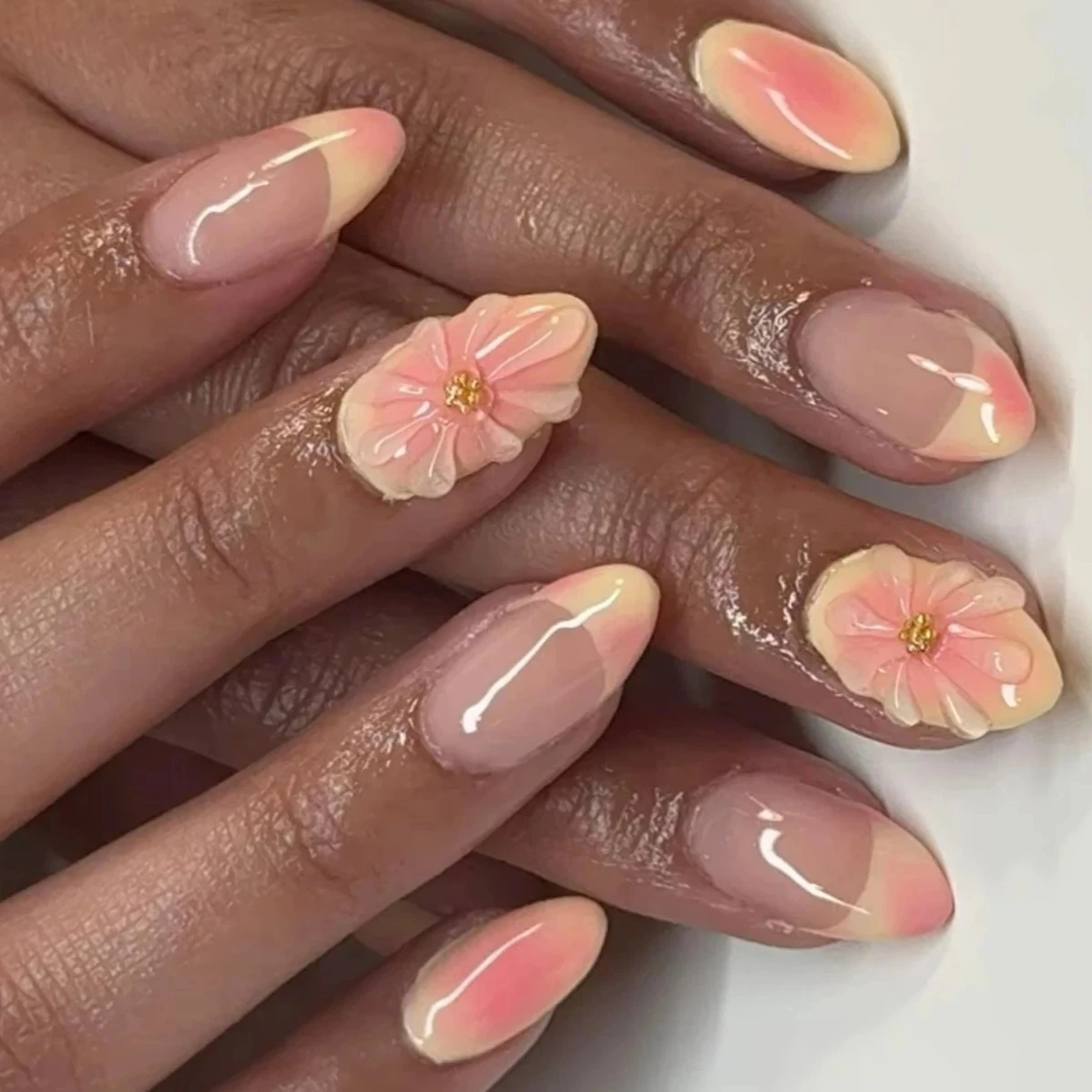 Pink Yellow Halo Dyeing Flower Water Ripple Summer False Nails Leopard Long Pointed Fake Nails Art Press on Nails Charm Manicure
Pink Yellow Halo Dyeing Flower Water Ripple Summer False Nails Leopard Long Pointed Fake Nails Art Press on Nails Charm Manicure