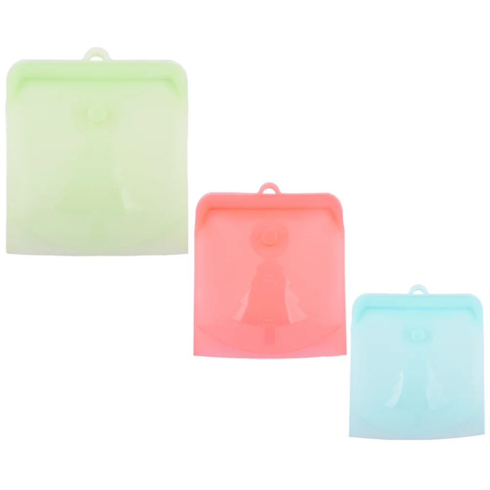 3 Pcs Food Storage Bags Reusable Silicone Containers Lunch Snack Baby Sealed Strip Freshkeeping Kitchen Refrigerator Travel 
3 Pcs Food Storage Bags Reusable Silicone Containers Lunch Snack Baby Sealed Strip Freshkeeping Kitchen Refrigerator Travel
