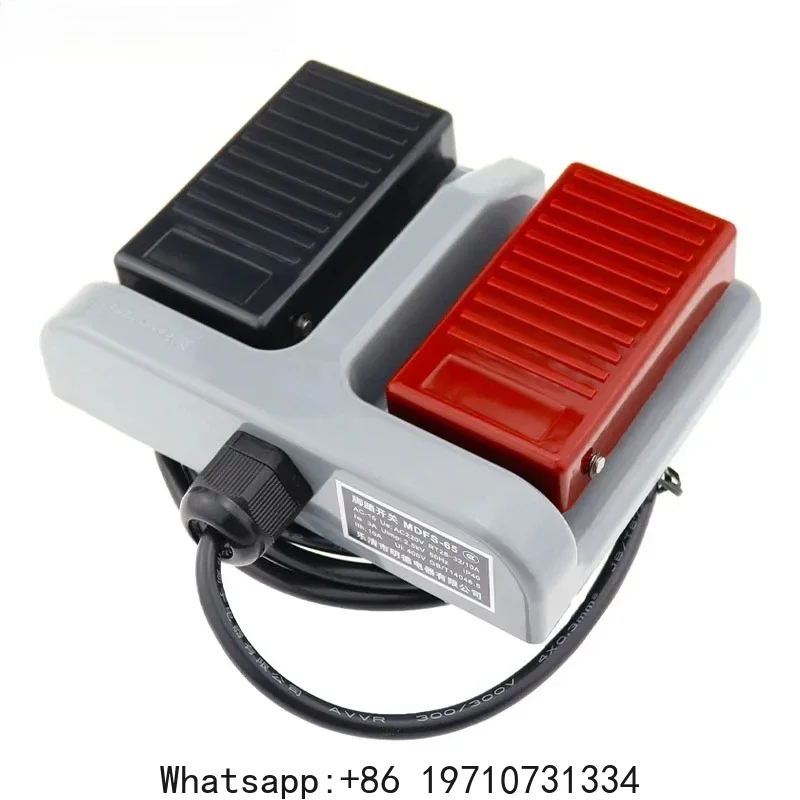 3A/220VAC Foot Switch MDFS-65 Double Foot Self-Reset Pedal Control Machine Tool with 1.3m/2m Cable Wire for Machinery Equipment
3A/220VAC Foot Switch MDFS-65 Double Foot Self-Reset Pedal Control Machine Tool with 1.3m/2m Cable Wire for Machinery Equipment