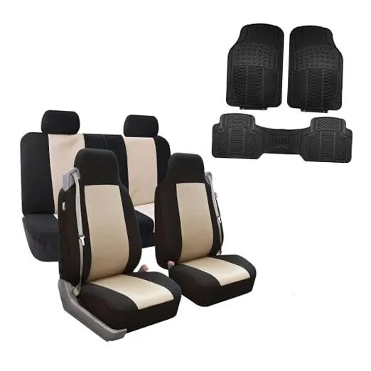FH-FB302114 All Purpose Flat Cloth Car Seat Full Set with Floor Mat Beige
FH-FB302114 All Purpose Flat Cloth Car Seat Full Set with Floor Mat Beige