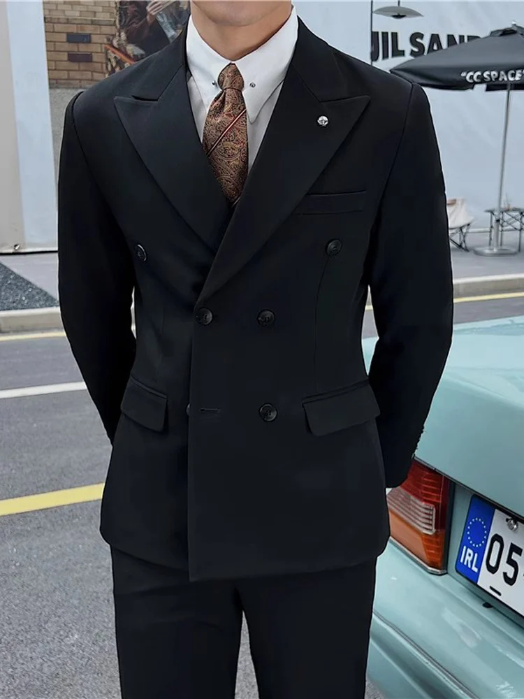Мужской костюм-тройка с двубортным пиджаком для свадьбы, молодежный, модный, деловой, повседневный, однотонный, для мужчин
Мужской костюм-тройка с двубортным пиджаком для свадьбы, молодежный, модный, деловой, повседневный, однотонный, для мужчин
