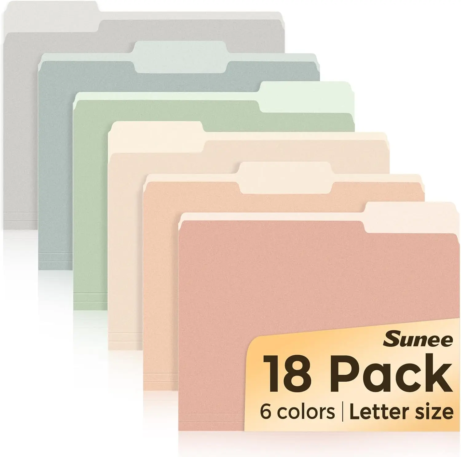 SUNEE File Folders 18 Pack Manila Folders 8.5x11 with 6 Pastel Colors for Office Home School Organization
SUNEE File Folders 18 Pack Manila Folders 8.5x11 with 6 Pastel Colors for Office Home School Organization