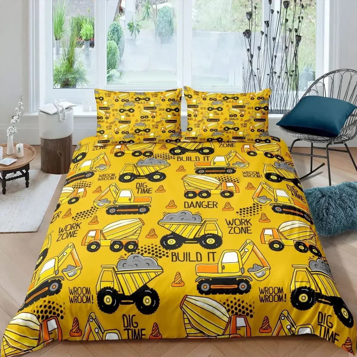 Kid Excavator Tractor Truck Construction Vehicle Comfortable Duvet Cover Pillowcase Bedding Set Children Bedroom Decoration
Kid Excavator Tractor Truck Construction Vehicle Comfortable Duvet Cover Pillowcase Bedding Set Children Bedroom Decoration