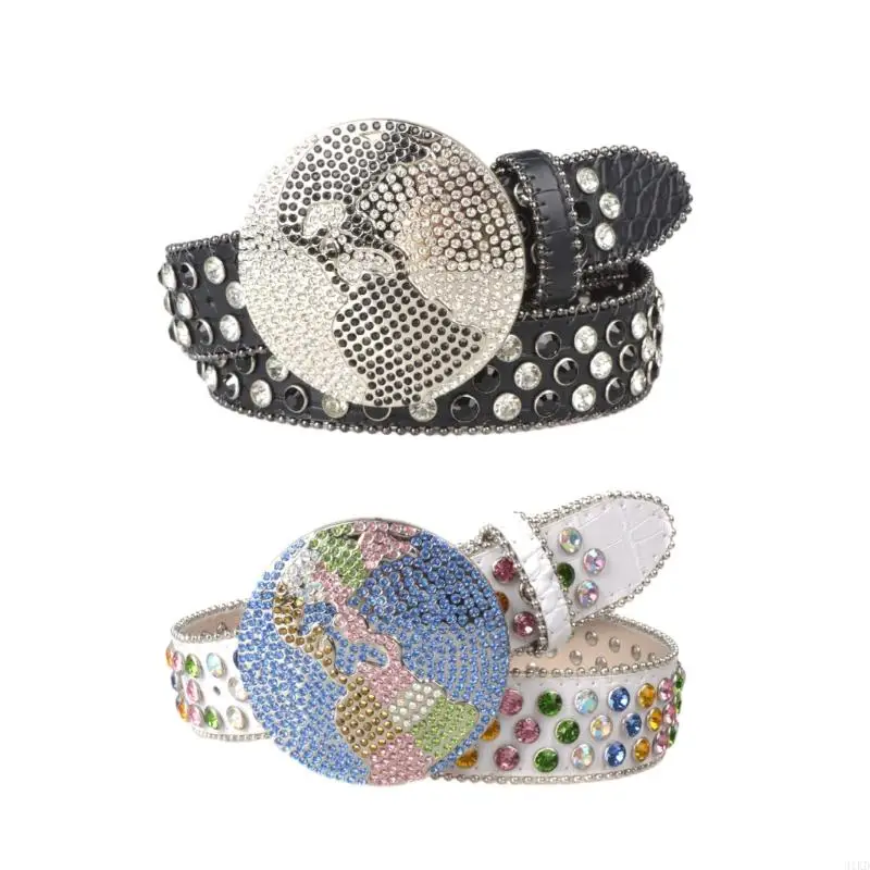 31KD Glitter Buckle Belt Fashion Adjustable Length Belt Teens Man Waist Belt for Coat Skirts Jeans
31KD Glitter Buckle Belt Fashion Adjustable Length Belt Teens Man Waist Belt for Coat Skirts Jeans