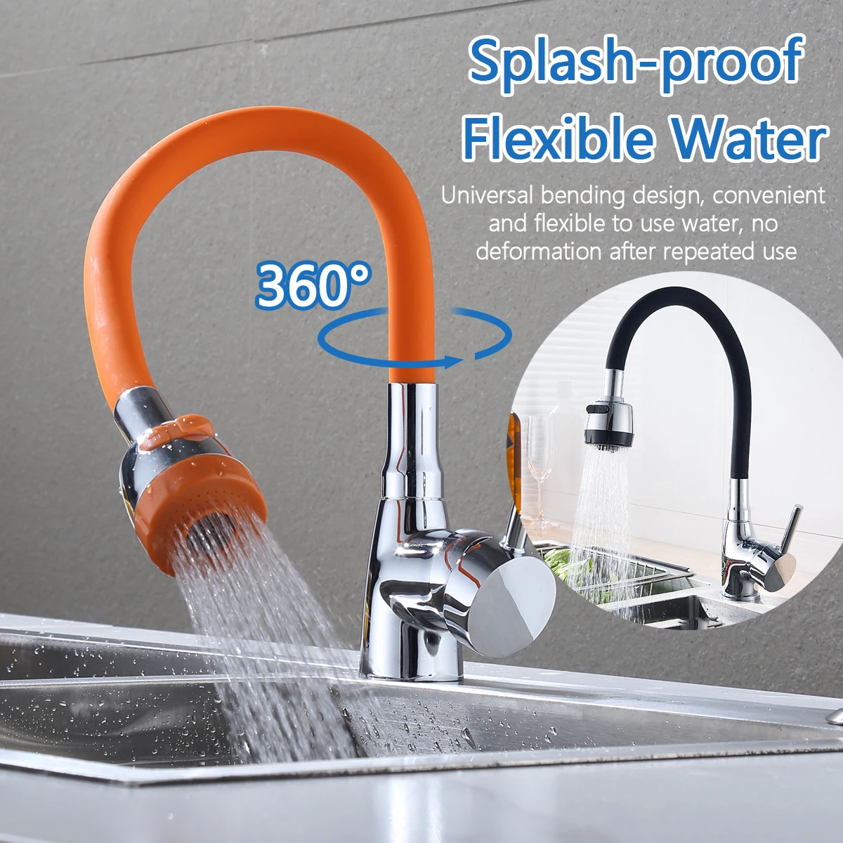 Flexible Direction Rotating Kitchen Faucet Deck Mount Cold Water Faucet Colorful Single Handle One Hole Tap 2 Mode Spray Stream
Flexible Direction Rotating Kitchen Faucet Deck Mount Cold Water Faucet Colorful Single Handle One Hole Tap 2 Mode Spray Stream
