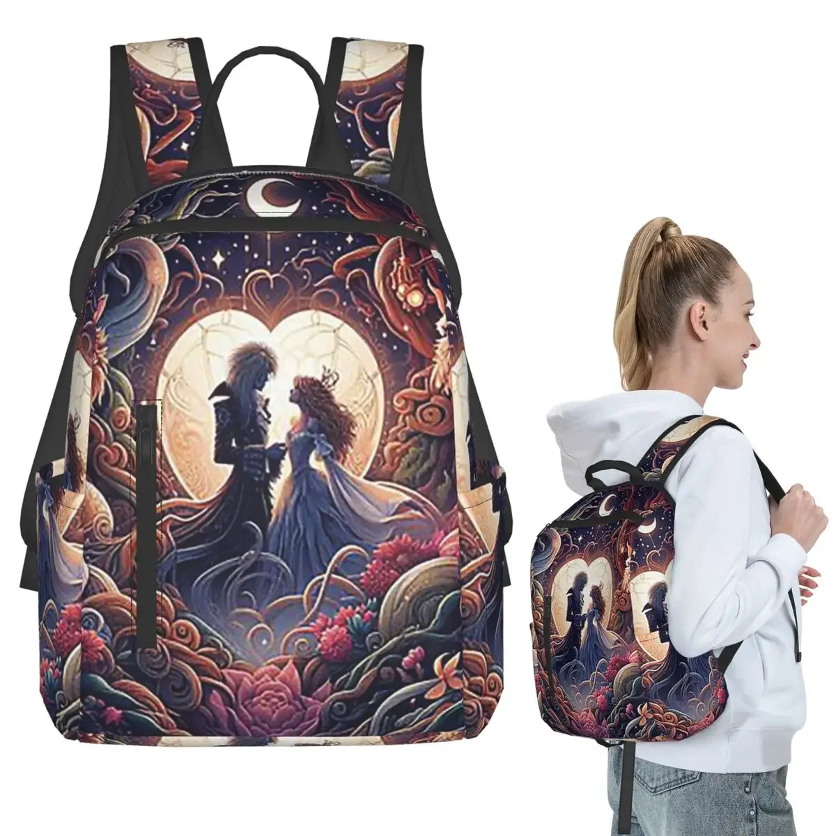Jareth And Sarah's Alternate Labyrinth Ending Backpack Student Boys Girls BookBag Kids School Bag Laptop Shoulder Bags
Jareth And Sarah's Alternate Labyrinth Ending Backpack Student Boys Girls BookBag Kids School Bag Laptop Shoulder Bags
