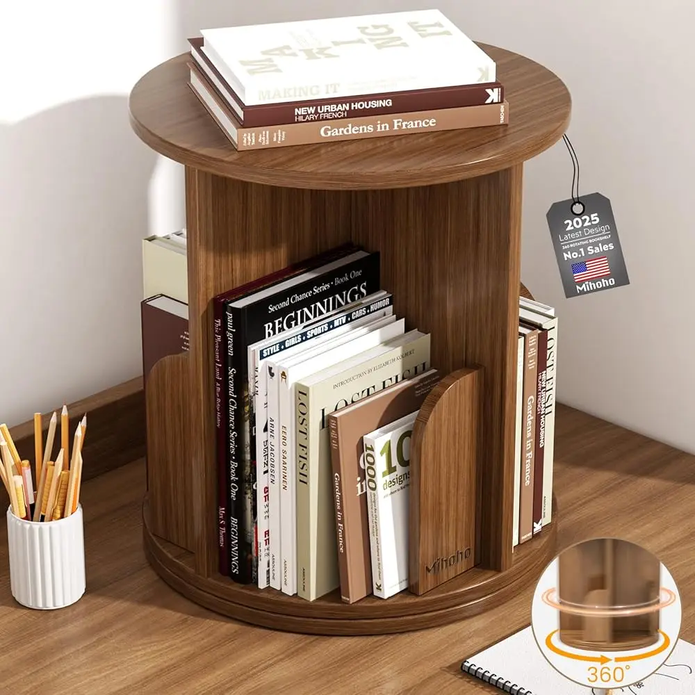 Rotating Bookshelf, 2 Tier Table Floor Standing Revolving Bookcase, Spinning Book Organizer Corner Bookshelf For Study Office
Rotating Bookshelf, 2 Tier Table Floor Standing Revolving Bookcase, Spinning Book Organizer Corner Bookshelf For Study Office