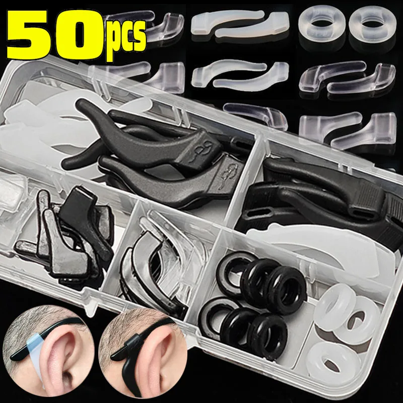 50 шт./кор., силиконовые противоскользящие ушные крючки, держатель для очков, черный/прозрачный эластичный фиксатор для очков, аксессуары для очков
50 шт./кор., силиконовые противоскользящие ушные крючки, держатель для очков, черный/прозрачный эластичный фиксатор для очков, аксессуары для очков