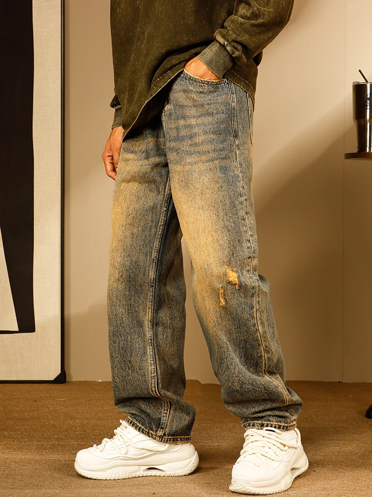 Мужские джинсы American Sle, зауженные, с широкими штанинами, с дизайном с дырками, повседневные, прямые, длинные брюки, молодежная одежда, на все сезоны, из хлопкового денима
Мужские джинсы American Sle, зауженные, с широкими штанинами, с дизайном с дырками, повседневные, прямые, длинные брюки, молодежная одежда, на все сезоны, из хлопкового денима