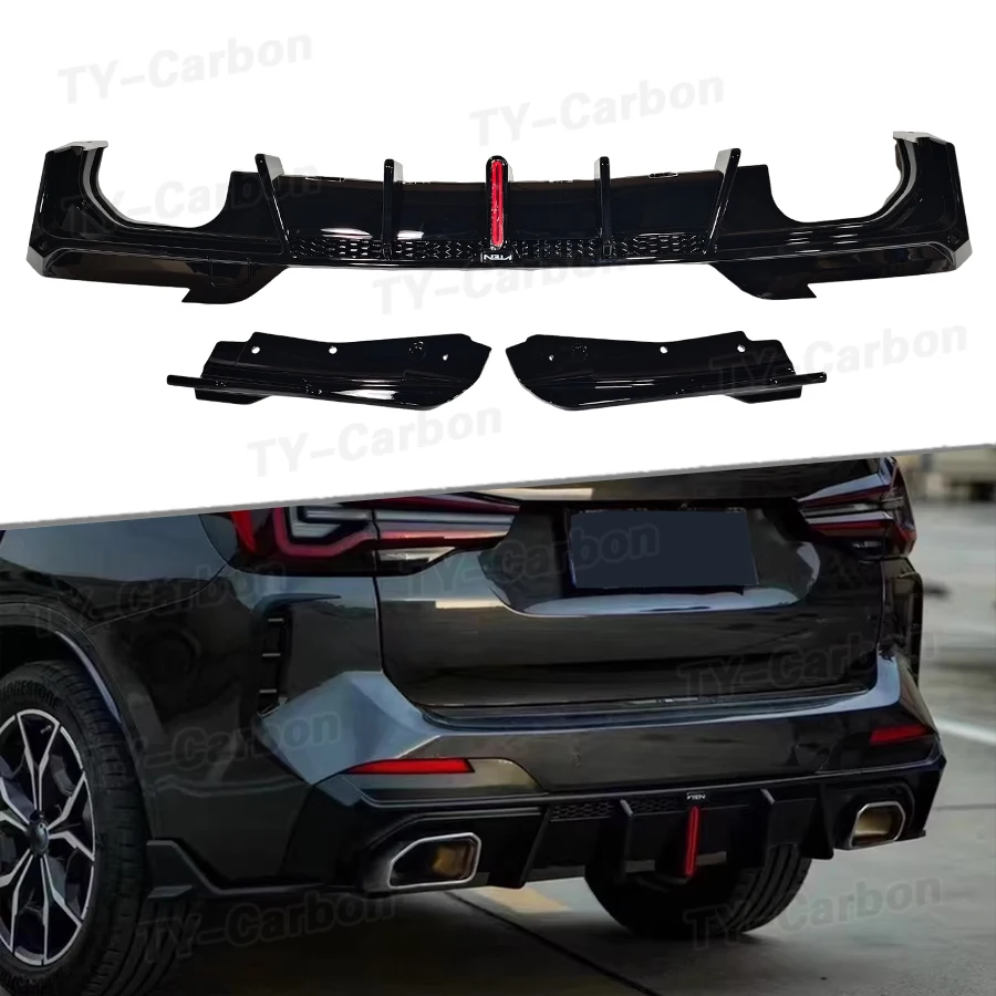 PP Gloss Black Rear Bumper Diffuser Lip with LED Light for BMW X3 G01 G08 LCI M Sport 2022+ Rear Lip Splitters Spoiler Bodykit
PP Gloss Black Rear Bumper Diffuser Lip with LED Light for BMW X3 G01 G08 LCI M Sport 2022+ Rear Lip Splitters Spoiler Bodykit
