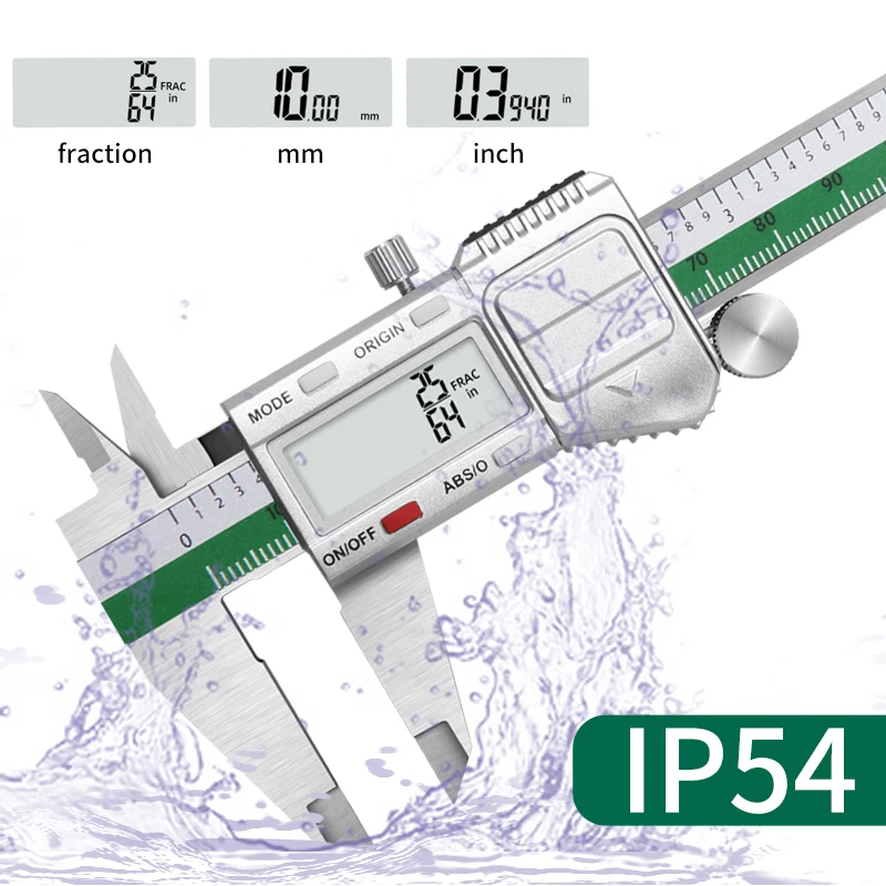 0.01mm Precision Digital LCD Fraction Caliper IP54 Stainless Steel MM/Inch 0-150mm ORIGIN Mechanical Components Measure Tools
0.01mm Precision Digital LCD Fraction Caliper IP54 Stainless Steel MM/Inch 0-150mm ORIGIN Mechanical Components Measure Tools