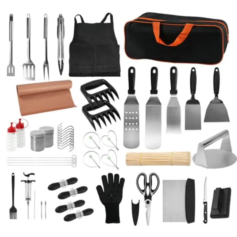 150Pcs Griddle Accories Kit Flat Top Grill Accories t for lackstone and Griddle Spa t wit Metal Spa Enlard Spas asting Cover f
150Pcs Griddle Accories Kit Flat Top Grill Accories t for lackstone and Griddle Spa t wit Metal Spa Enlard Spas asting Cover f