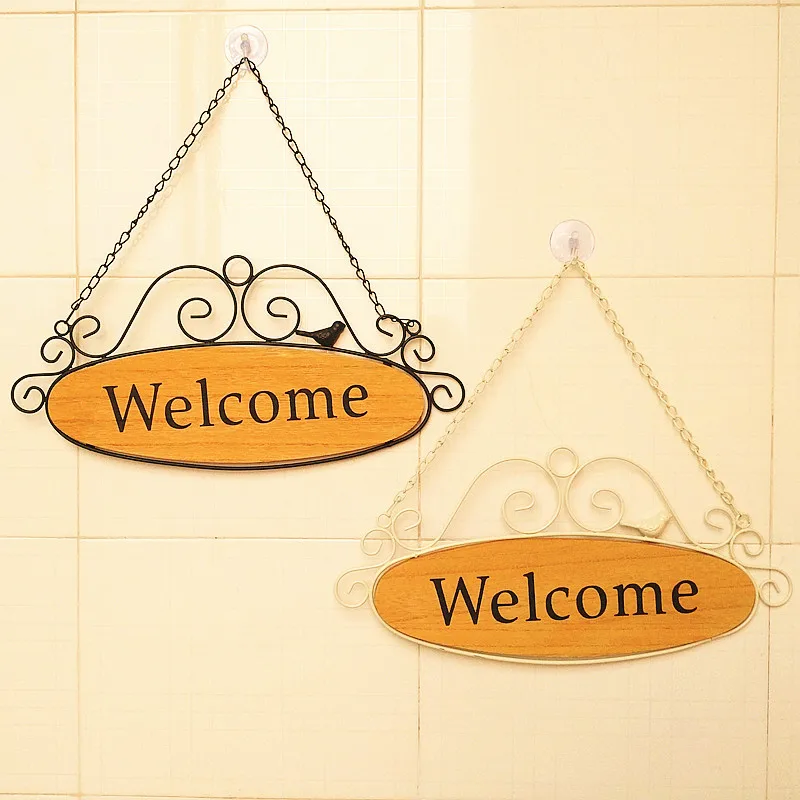 European style retro blank door signs and creative home wrought iron decorations wooden welcome signs are in business rest
European style retro blank door signs and creative home wrought iron decorations wooden welcome signs are in business rest