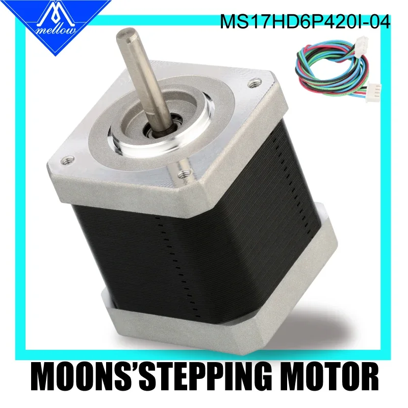 Mellow High Temperature Moons 48 мм Nema 17 Шаговый двигатель 4-выводной для деталей 3D-принтера Voron 2.4 Blv Mgn Cube Ender 3 Prusa i3
Mellow High Temperature Moons 48 мм Nema 17 Шаговый двигатель 4-выводной для деталей 3D-принтера Voron 2.4 Blv Mgn Cube Ender 3 Prusa i3