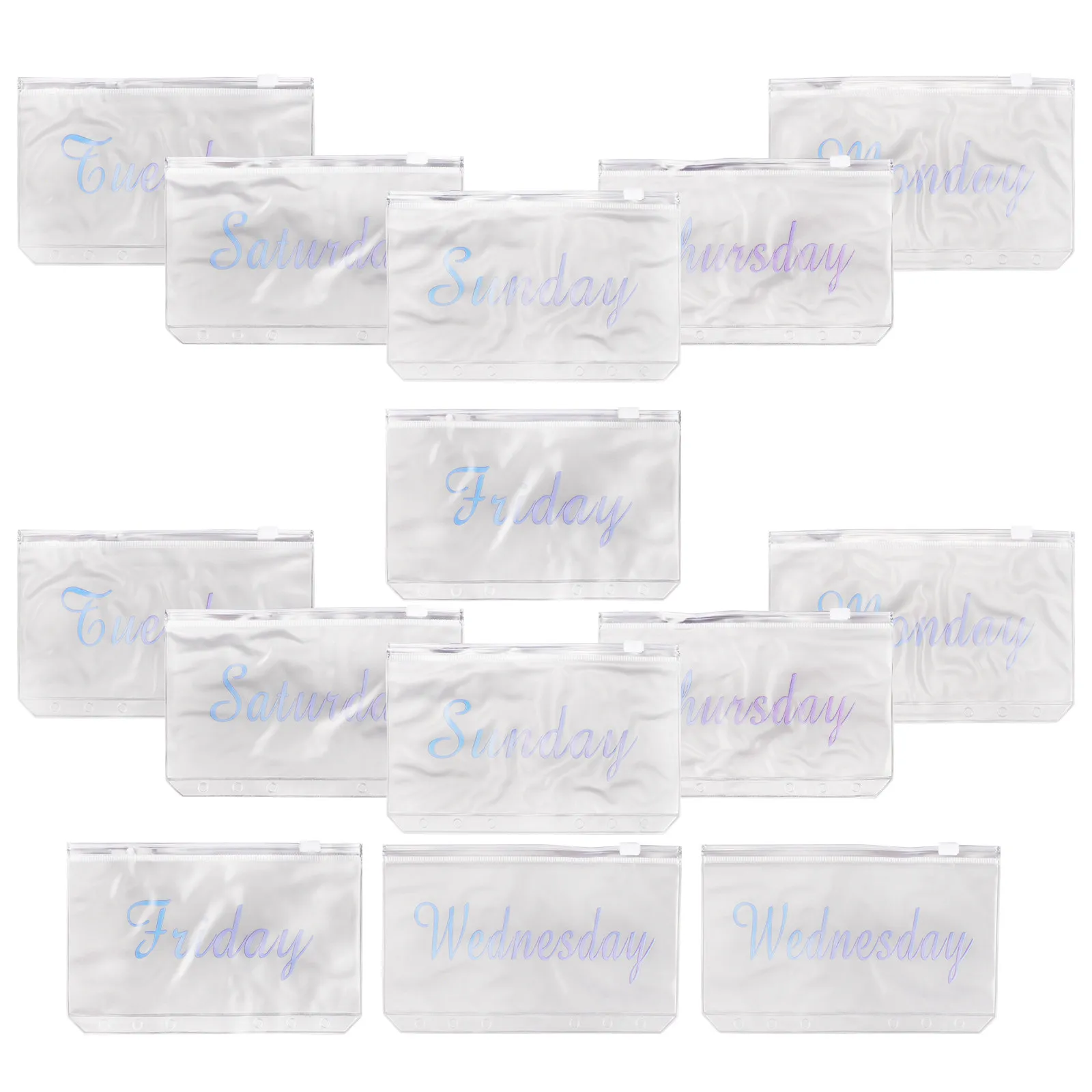 14Pcs A6 Zipper Pouches Transparent PVC Binder Pockets for Cash Envelopes Documents Files Budget Saving Challenge Organizers
14Pcs A6 Zipper Pouches Transparent PVC Binder Pockets for Cash Envelopes Documents Files Budget Saving Challenge Organizers