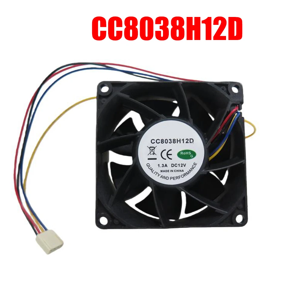 Cooling Fan CC8038H12D DC12V 1.3A 4Lines New
Cooling Fan CC8038H12D DC12V 1.3A 4Lines New