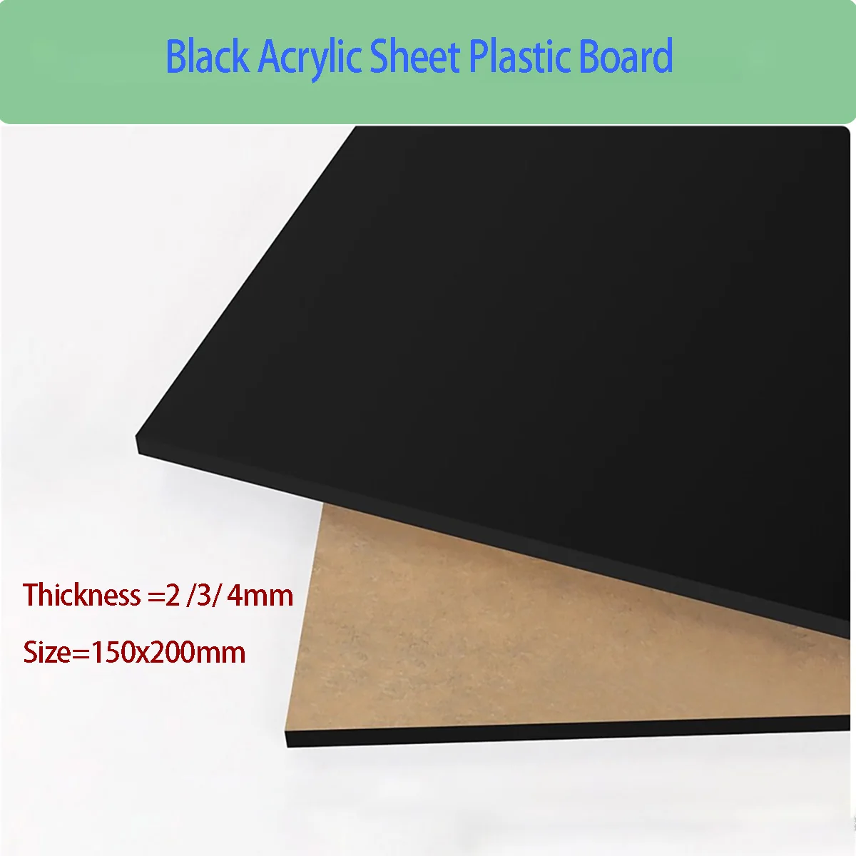 Size=150x200mm Black Acrylic Sheet Plastic Board for Picture Frame Glass Replacement Project Display Painting Thickness=2/3/4mm
Size=150x200mm Black Acrylic Sheet Plastic Board for Picture Frame Glass Replacement Project Display Painting Thickness=2/3/4mm