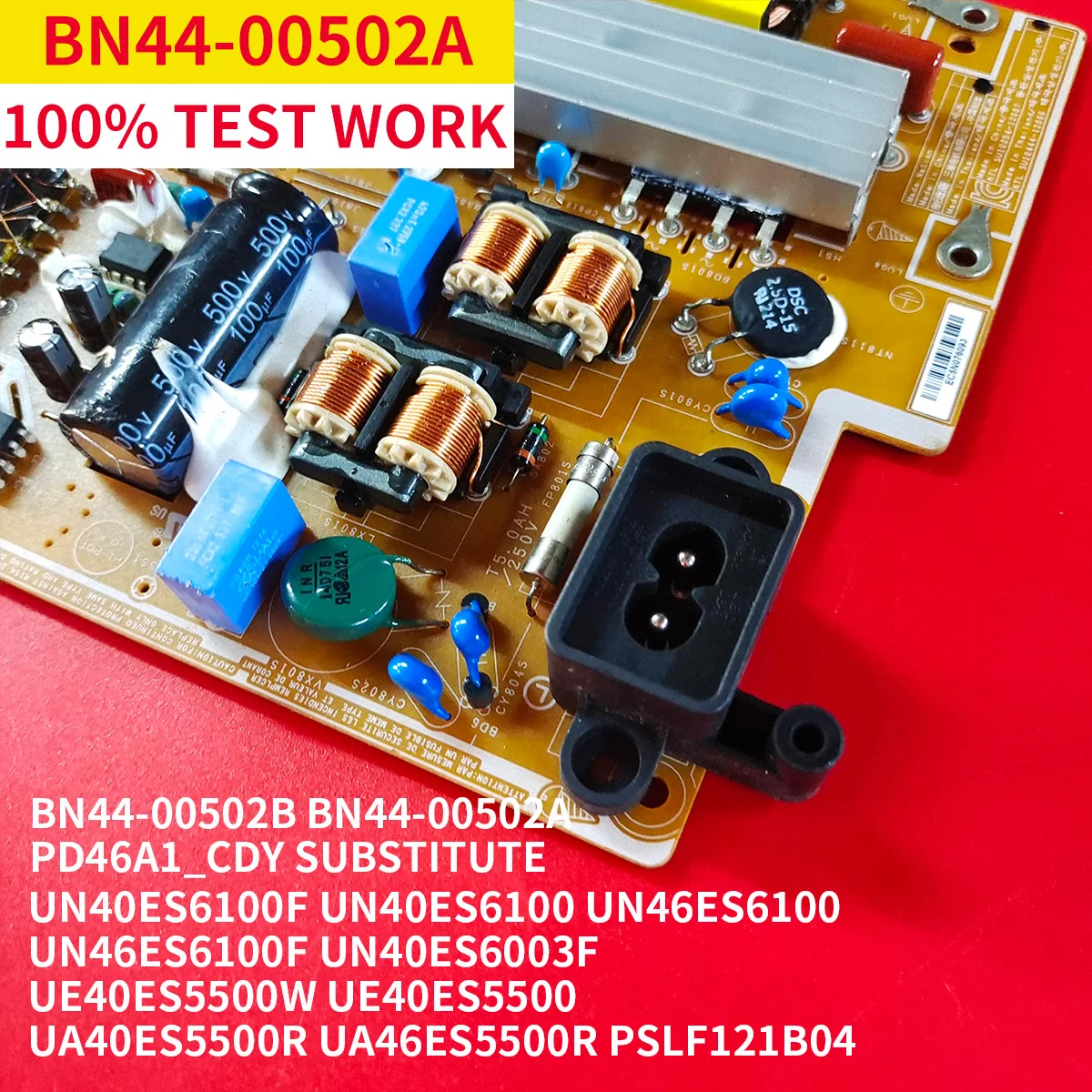 Substitute BN44-00502B BN44-00502A PD46A1_CDY Power Board for Samsung TV UE40ES5500W UE40ES5500 UA40ES5500R UA46ES5500R PSLF121B
Substitute BN44-00502B BN44-00502A PD46A1_CDY Power Board for Samsung TV UE40ES5500W UE40ES5500 UA40ES5500R UA46ES5500R PSLF121B