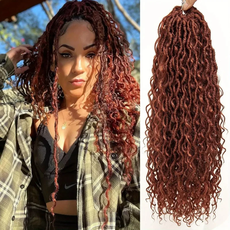 African synthetic fiber dreadlocks Faux Goddess River Locs machine-braided crochet hair European and American wigs
African synthetic fiber dreadlocks Faux Goddess River Locs machine-braided crochet hair European and American wigs