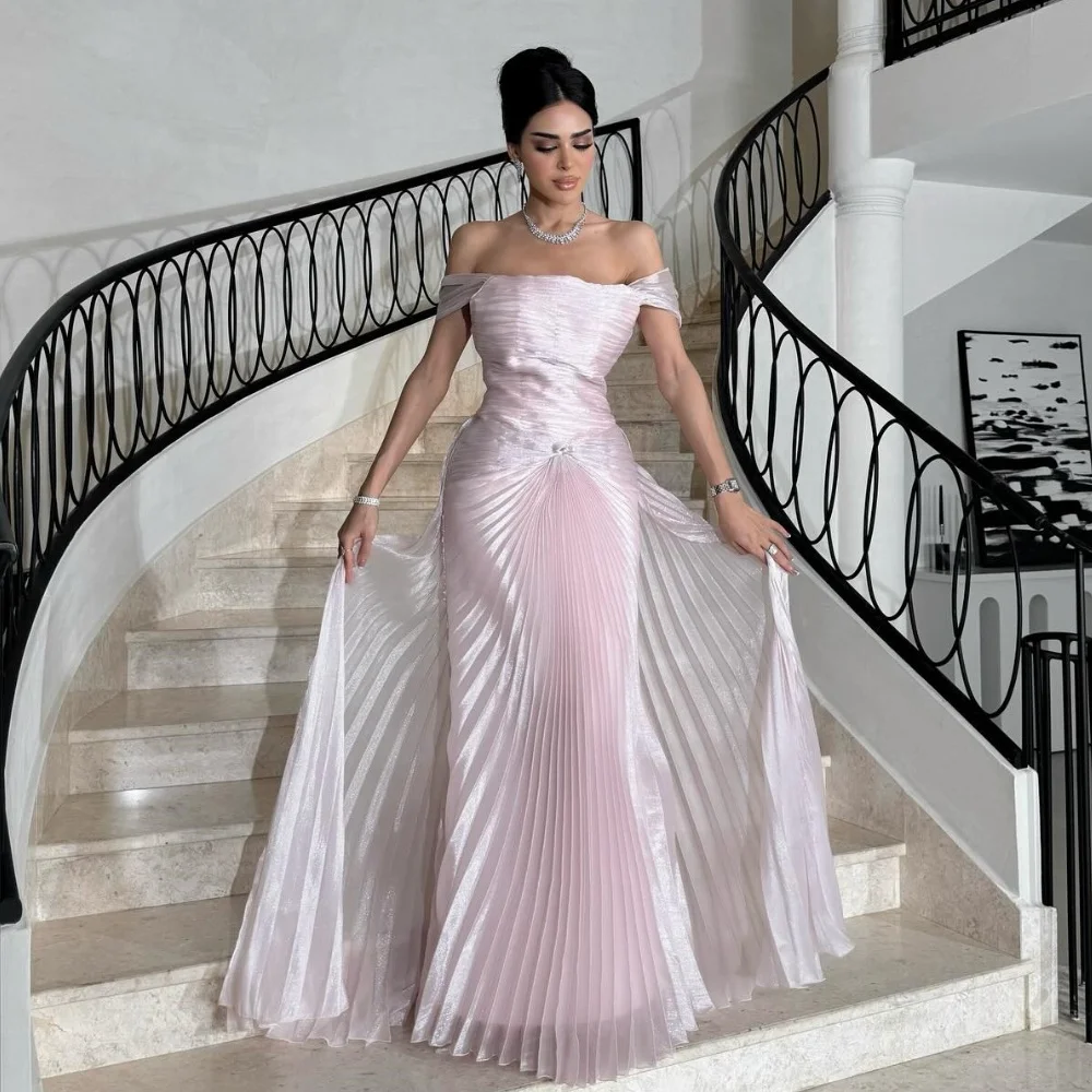 Customized Exquisite Sparkle Organza Draped Ruched Beading Straight Off-the-shoulder Long Dresses Bespoke Occasion Dresses Sexy
Customized Exquisite Sparkle Organza Draped Ruched Beading Straight Off-the-shoulder Long Dresses Bespoke Occasion Dresses Sexy