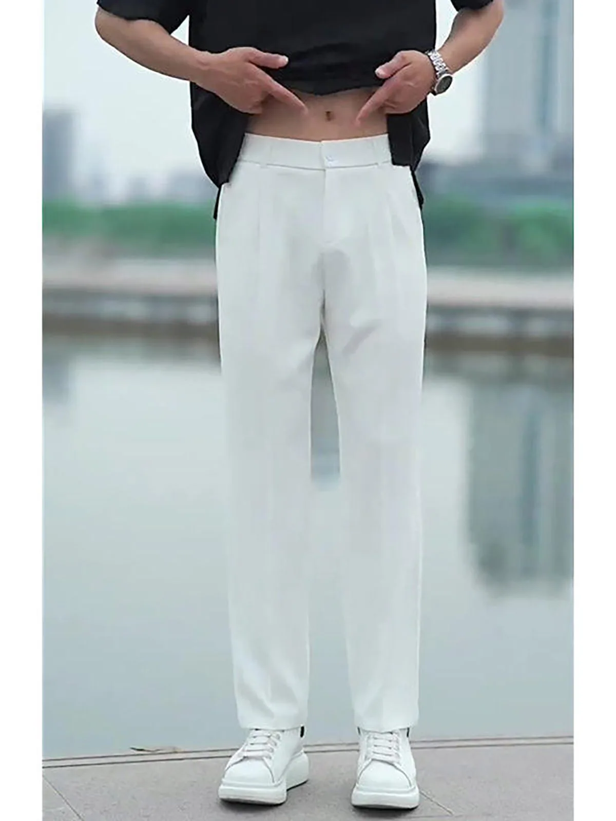 Anti-Wrinkle White Ice Silk Semi-Elastic Small West Pants Men's High-End Trendy Casual Style Slim Fit Long Trousers
Anti-Wrinkle White Ice Silk Semi-Elastic Small West Pants Men's High-End Trendy Casual Style Slim Fit Long Trousers