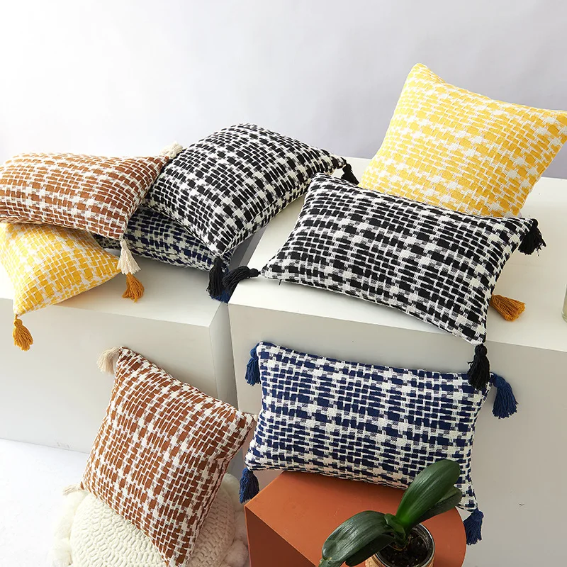 Tassels Woven Throw Pillow Case 30x50/45x45cm Double-sided Striped Yellow Blue Cushion Cover For Living Room Sofa Home Decor
Tassels Woven Throw Pillow Case 30x50/45x45cm Double-sided Striped Yellow Blue Cushion Cover For Living Room Sofa Home Decor