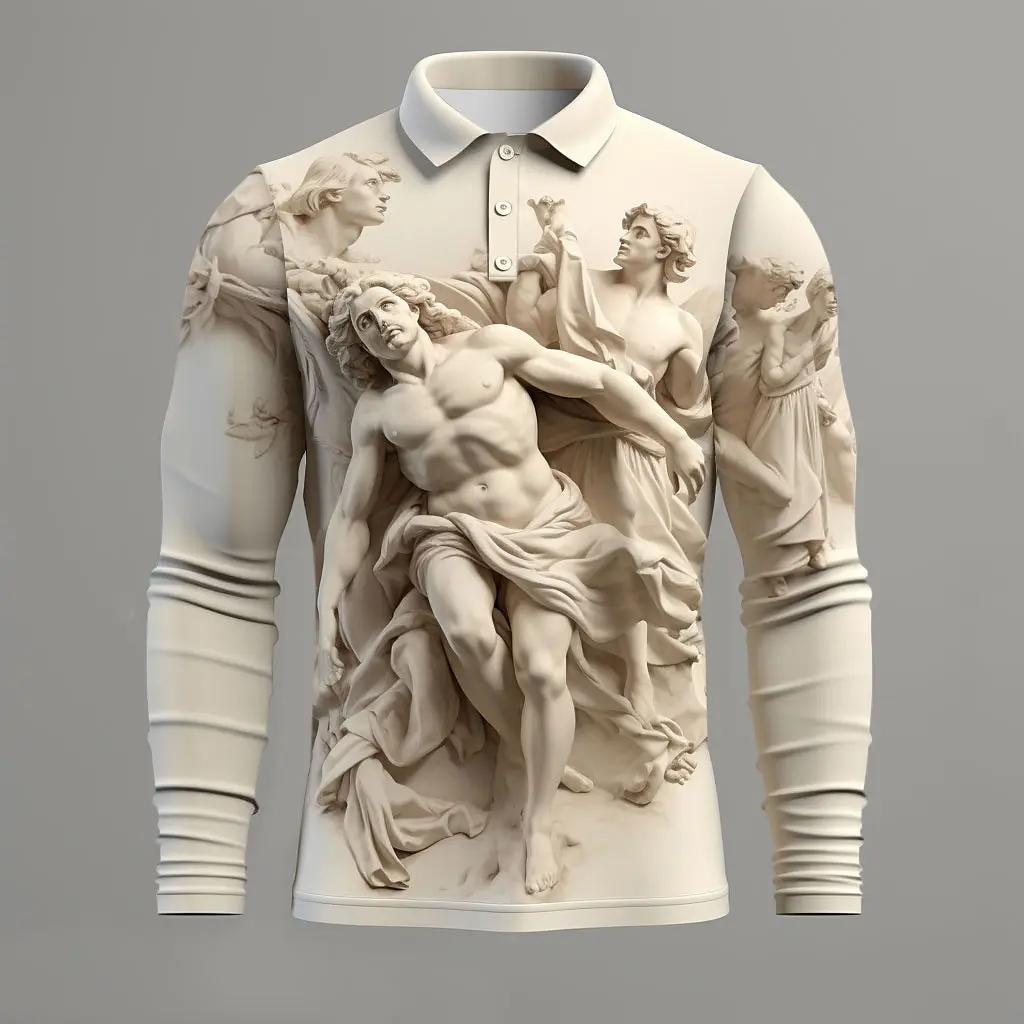 Funny 3D Statue Character Print Men's Loose Long Polo T Shirt Hip Hop Trend Harajuku Streetwear Fashion Lapel Loose Clothing Top
Funny 3D Statue Character Print Men's Loose Long Polo T Shirt Hip Hop Trend Harajuku Streetwear Fashion Lapel Loose Clothing Top