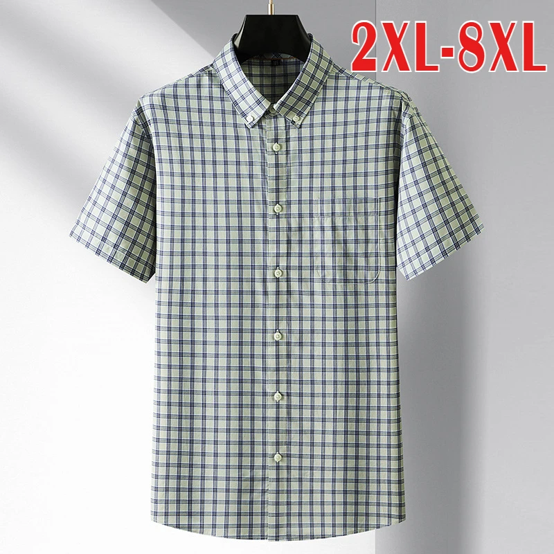 2025 Lyocell Summer Men's Shirts Luxury Short Sleeve Plaid Yarn Dye Cotton Simple Casual Male Dress Shirts Plus Size 7XL 8XL
2025 Lyocell Summer Men's Shirts Luxury Short Sleeve Plaid Yarn Dye Cotton Simple Casual Male Dress Shirts Plus Size 7XL 8XL