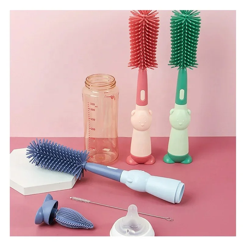 Bpa Free Travel Bottle Cleaning Brush Detachable Silicone Bristle Bottle Brush Cleaner Set For Baby Milk Bottle
Bpa Free Travel Bottle Cleaning Brush Detachable Silicone Bristle Bottle Brush Cleaner Set For Baby Milk Bottle