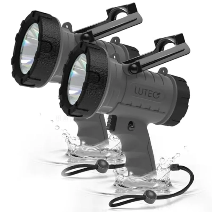 Rechargeable Spotlight Flashlight 90, 000 Lux Super Bright, IP67 Waterproof Camping Lights Handheld with 4 Modes Search Light w
Rechargeable Spotlight Flashlight 90, 000 Lux Super Bright, IP67 Waterproof Camping Lights Handheld with 4 Modes Search Light w