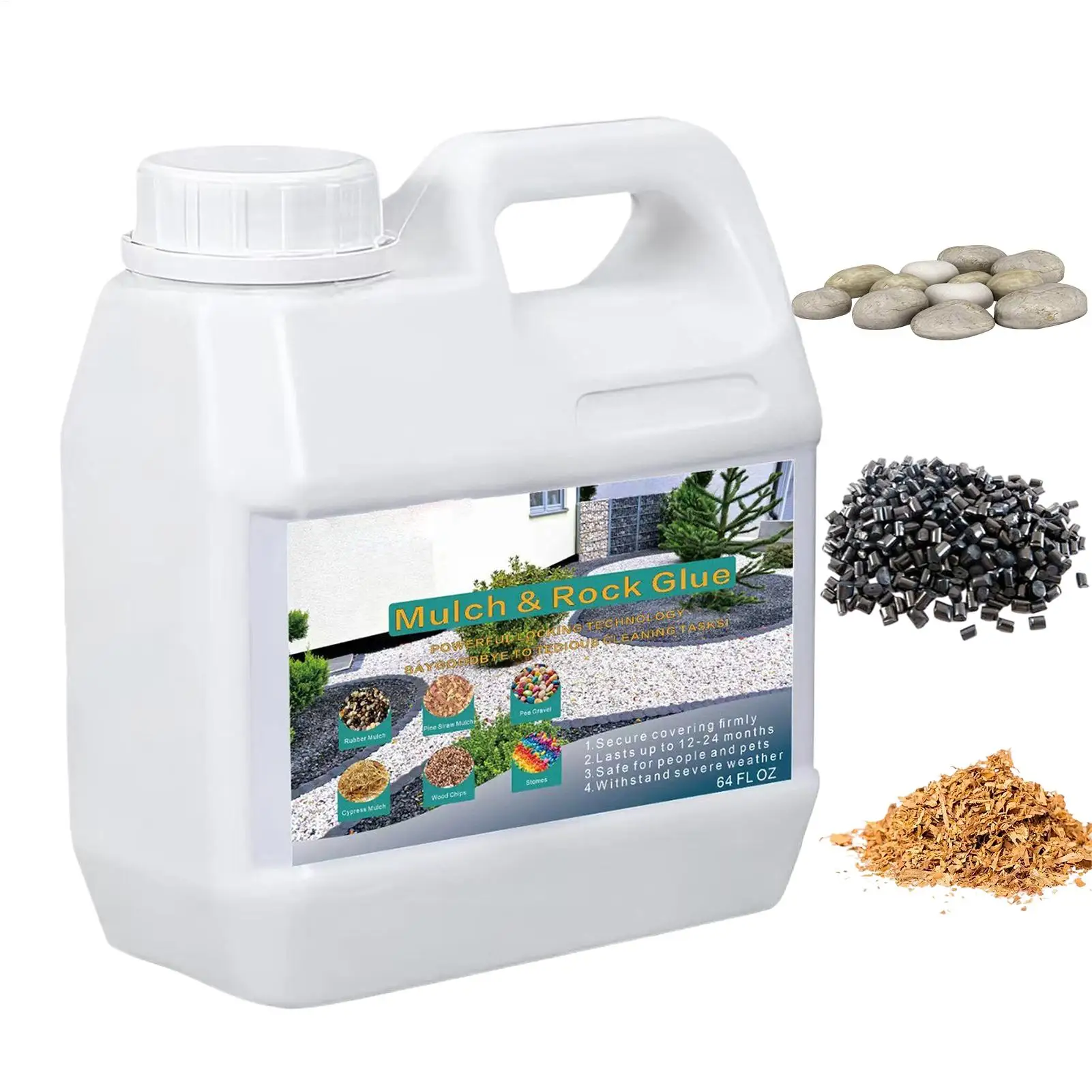 64oz Landscape Glue Ground Coverage Glue for Rocks Strong Stone Adhesive For Outdoor Yard Playground Gravel Binder Glue
64oz Landscape Glue Ground Coverage Glue for Rocks Strong Stone Adhesive For Outdoor Yard Playground Gravel Binder Glue