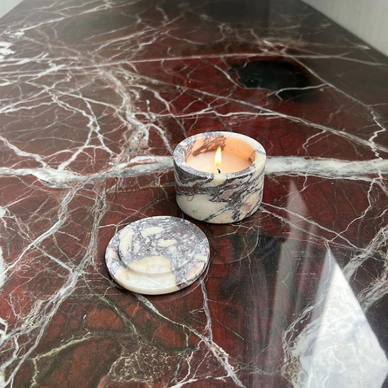 French Romantic Natural Marble Candle Holder for Living Room Dining Bedroom Jewelry Storage
French Romantic Natural Marble Candle Holder for Living Room Dining Bedroom Jewelry Storage
