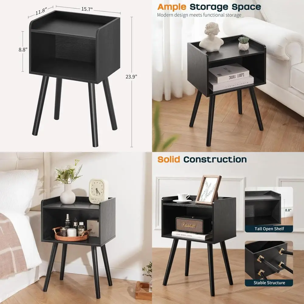 Компактная современная тумбочка середины века с местом для хранения вещей для небольших помещений — деревянный приставной столик, торцевой столик в винтажном стиле для гостиной
Компактная современная тумбочка середины века с местом для хранения вещей для небольших помещений — деревянный приставной столик, торцевой столик в винтажном стиле для гостиной