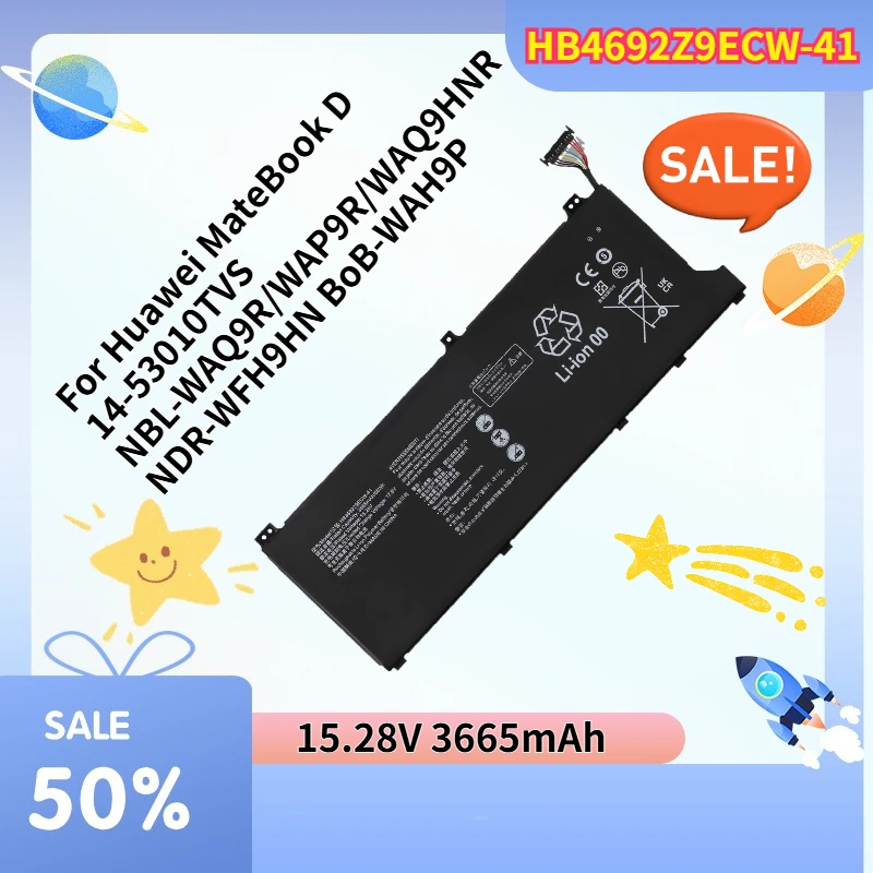 3665mAh HB4692Z9ECW-41High quality Laptop Battery For Huawei MateBook D 14-53010TVS NBL-WAQ9R/WAP9R/WAQ9HNR NDR-WFH9HN BoB-WAH9P
3665mAh HB4692Z9ECW-41High quality Laptop Battery For Huawei MateBook D 14-53010TVS NBL-WAQ9R/WAP9R/WAQ9HNR NDR-WFH9HN BoB-WAH9P
