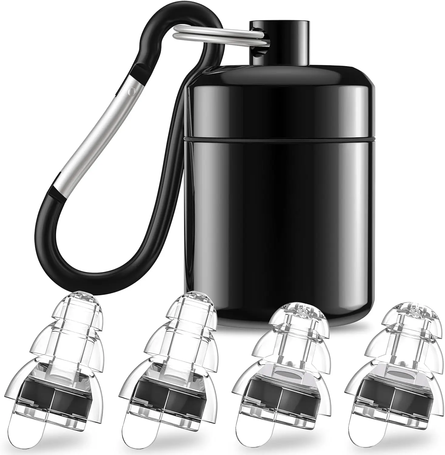 High Fidelity Concert Earplugs - 24dB Noise Reduction for Musicians, Festivals, DJs - 2 Pairs Black
High Fidelity Concert Earplugs - 24dB Noise Reduction for Musicians, Festivals, DJs - 2 Pairs Black