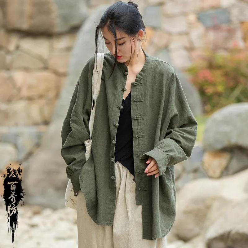 New Cotton Linen Women's Clothing Autumn Winter Ramie Aged Sand-washed Improved Zen-style Tea Wear Travel Cardigan Women's Coat
New Cotton Linen Women's Clothing Autumn Winter Ramie Aged Sand-washed Improved Zen-style Tea Wear Travel Cardigan Women's Coat