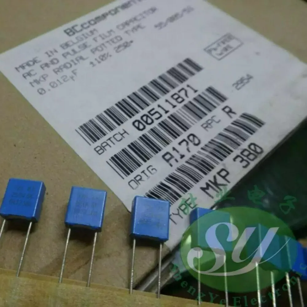 20pcs/lot BC MKP380 0.012uf 250V 12nf 123 K Brand New 5mm Film Capacitor
20pcs/lot BC MKP380 0.012uf 250V 12nf 123 K Brand New 5mm Film Capacitor