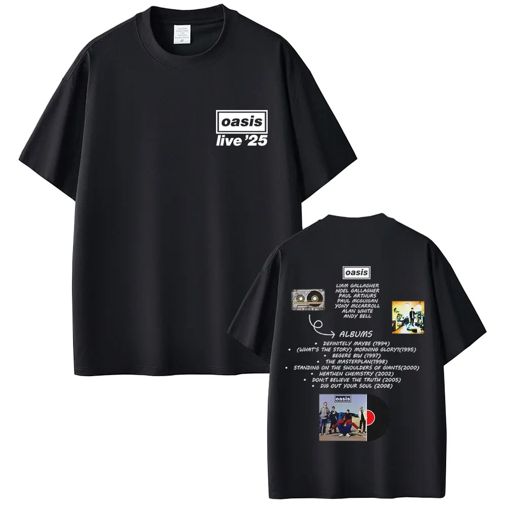 O-Oasis Live 2025 T-shirts British Rock Band T-shirt Men Women Clothing Casual Cotton Vintage Short Sleeve T Shirts Streetwear
O-Oasis Live 2025 T-shirts British Rock Band T-shirt Men Women Clothing Casual Cotton Vintage Short Sleeve T Shirts Streetwear