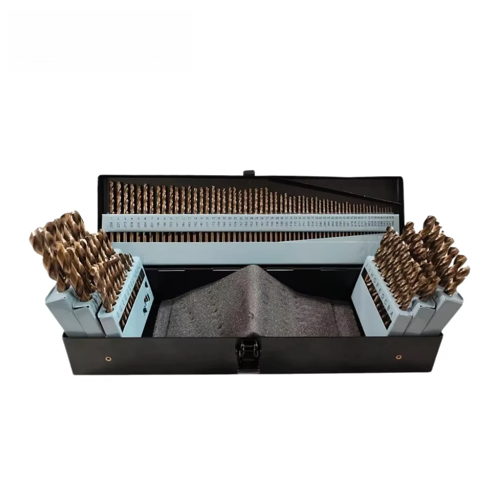 115Pcs M35 Cobalt Drill Bit Set Split Point Jobber Length for Stainless Steel Hardened Metal Alloy Steel Industrial Metalworking
115Pcs M35 Cobalt Drill Bit Set Split Point Jobber Length for Stainless Steel Hardened Metal Alloy Steel Industrial Metalworking
