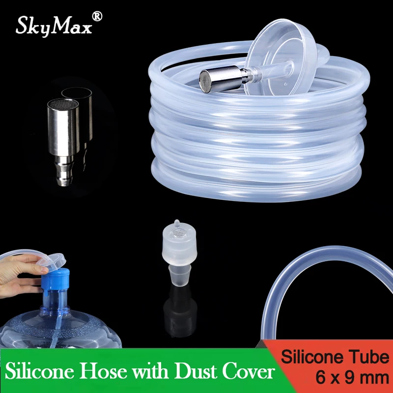 6 x 9mm Food Grade Silicone Tube with Dust Cover Hose Automatic Suction Hose Drink Pipe Universal Inlet Pipe Water Dispenser Kit
6 x 9mm Food Grade Silicone Tube with Dust Cover Hose Automatic Suction Hose Drink Pipe Universal Inlet Pipe Water Dispenser Kit