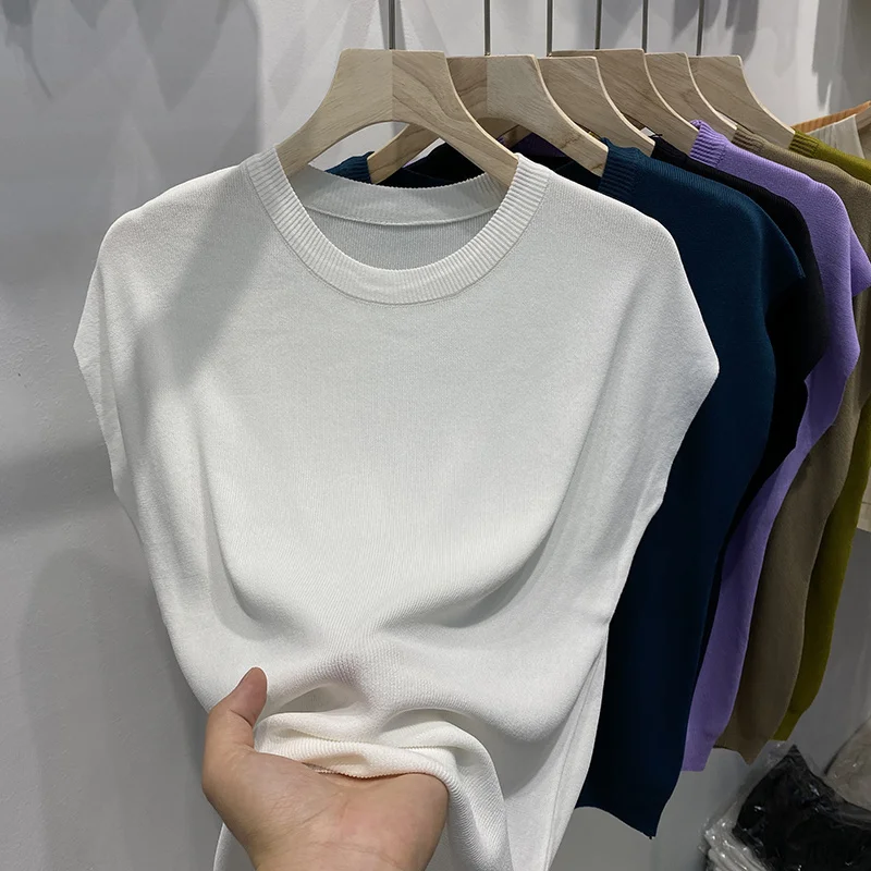 Вязаный свитер, женские пуловеры, новый черный вязаный свитер с коротким рукавом и круглым вырезом, пуловер, женские топы, трикотажные изделия Sueters De Mujer Q1301
Вязаный свитер, женские пуловеры, новый черный вязаный свитер с коротким рукавом и круглым вырезом, пуловер, женские топы, трикотажные изделия Sueters De Mujer Q1301