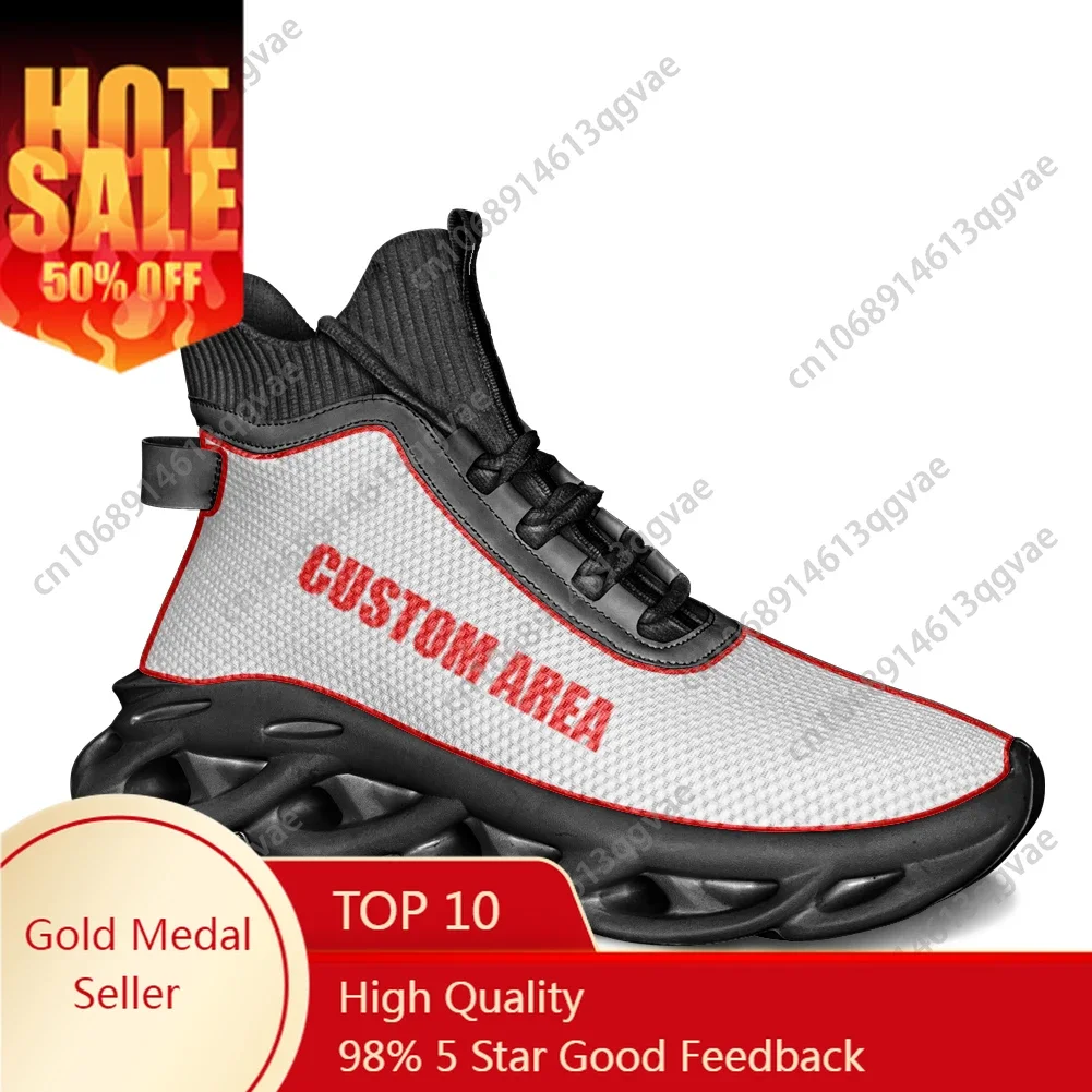 Custom High Top Flats Sneakers Mens Womens Sports Running Shoes High Quality Sneaker Lace Up Mesh Footwear Customized Made Shoe
Custom High Top Flats Sneakers Mens Womens Sports Running Shoes High Quality Sneaker Lace Up Mesh Footwear Customized Made Shoe