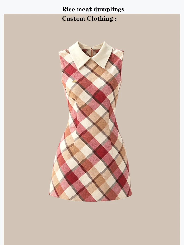 French Style Polka Dot Collar Short Dress Women's Cotton Batherie Skirt Summer Slim Fit Casual Daily Wear No Sleeve
French Style Polka Dot Collar Short Dress Women's Cotton Batherie Skirt Summer Slim Fit Casual Daily Wear No Sleeve