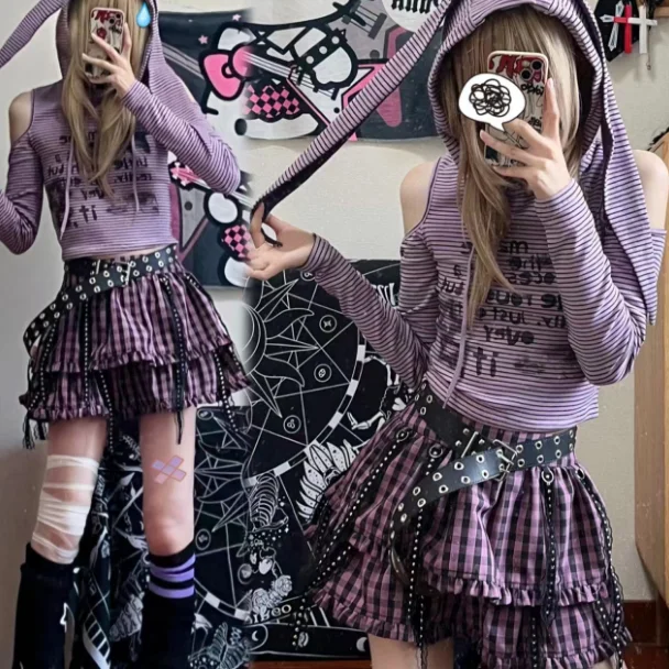 Fashion Contrast Color Stripe Long Sleeve Top Spring New Rabbit Ears Pullover Hoodie Women High Street Grunge Spice Girl Y2k Top
Fashion Contrast Color Stripe Long Sleeve Top Spring New Rabbit Ears Pullover Hoodie Women High Street Grunge Spice Girl Y2k Top