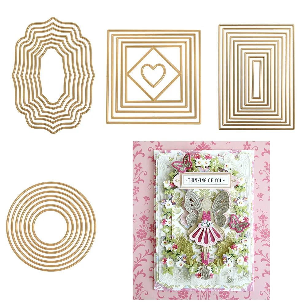2026 New Concentric Circle Rectangle Metal Cutting Dies DIY Embossing Birthday Handmade Greeting Card Photo Album Scrapbooking
2026 New Concentric Circle Rectangle Metal Cutting Dies DIY Embossing Birthday Handmade Greeting Card Photo Album Scrapbooking